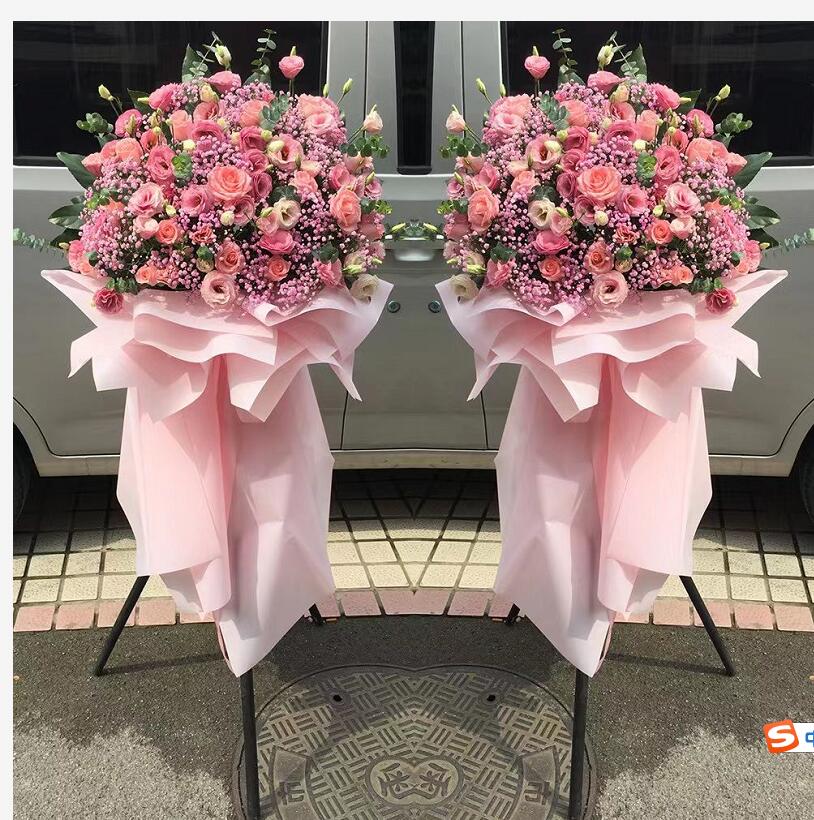 1 花篮2个n粉玫瑰30朵 粉色桔梗 绿色桔梗 粉色满天星 尤加利叶 粉色雾面纸 购买数量 2 花娃 鲜花全产业链服务平台